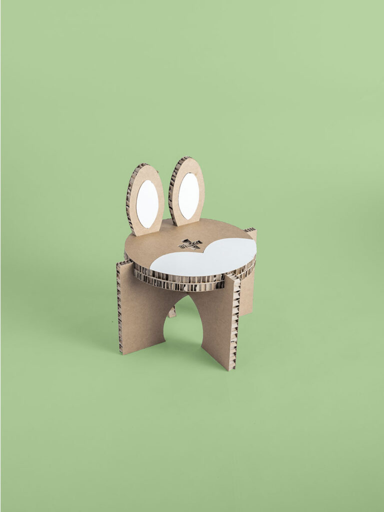 Sgabello bunny - Avana