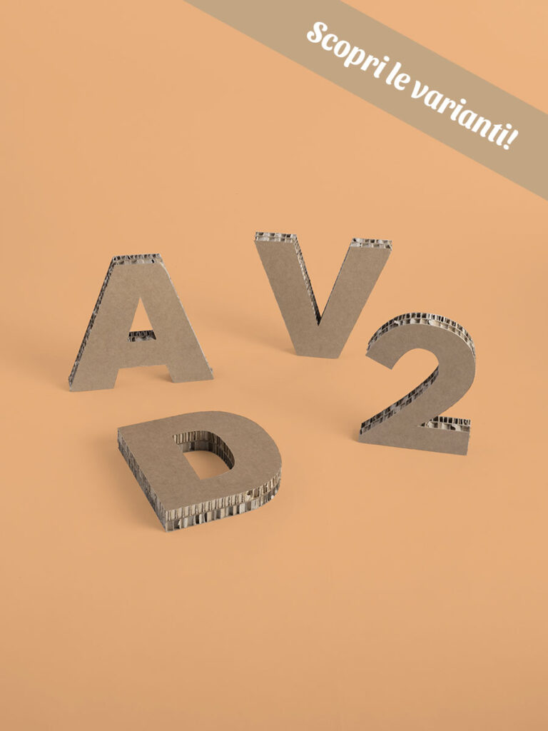 Lettere e numeri colori pastello - Avana