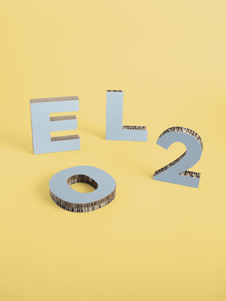 Lettere e numeri colori pastello - Blu