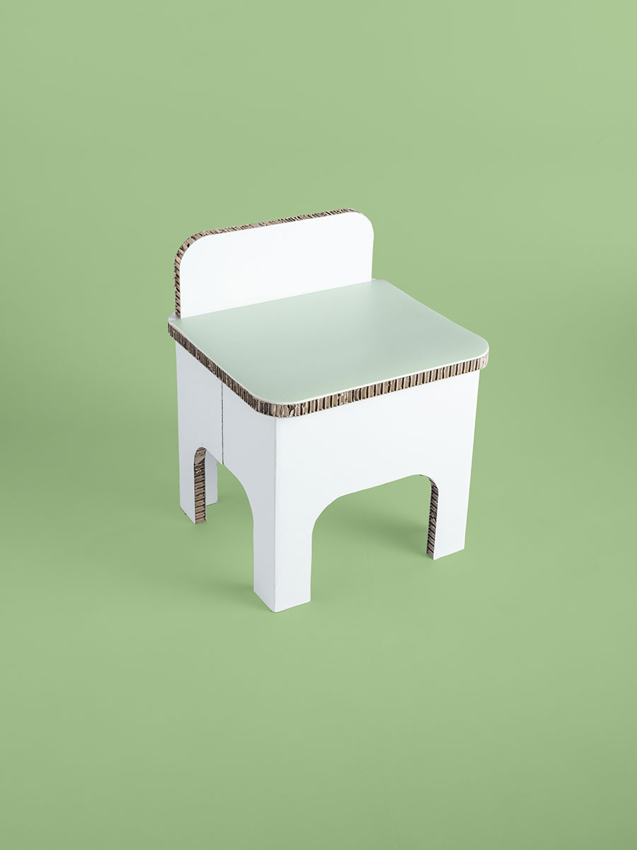 sedia bimbi in cartone alveolare