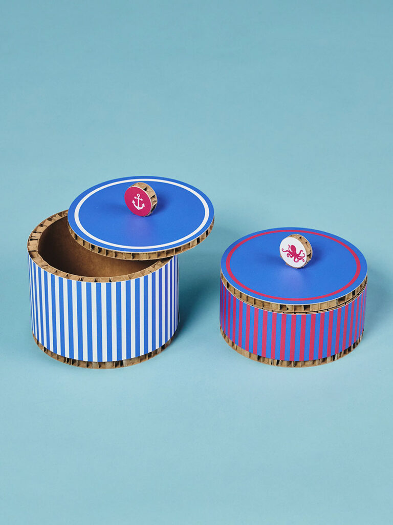 Box a righe marinare  set 2 pz