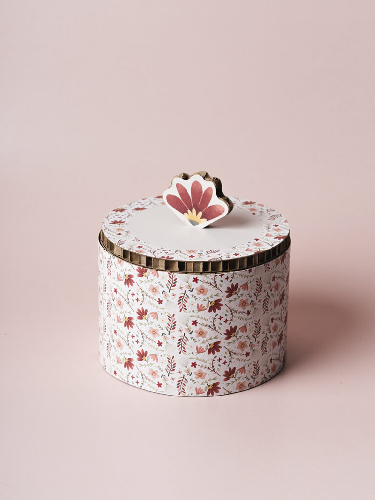 Box fiore rosa set 2 pz