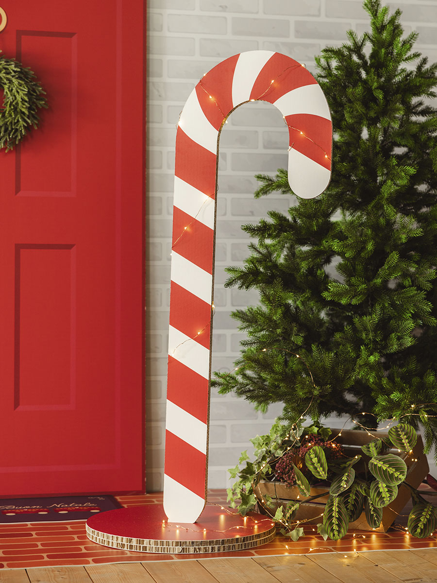Decorazione scenografica sagoma Candy Cane gigante 130 cm Honeycomb Design