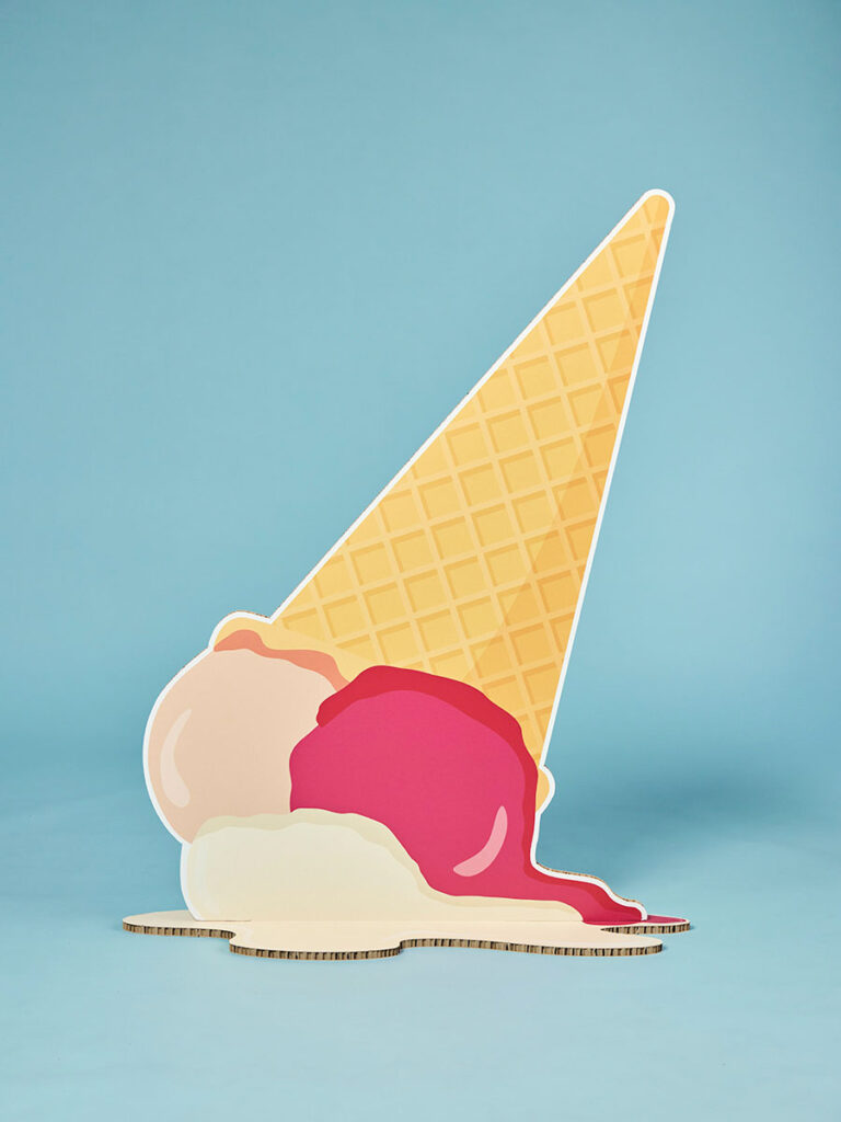 Sagoma Cono Gelato gigante con base