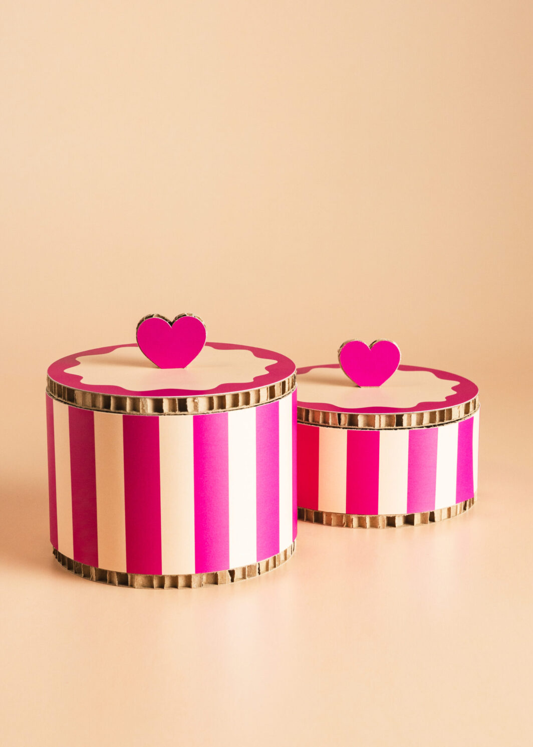 Love Box pesca e fucsia 2 pz 2 misure