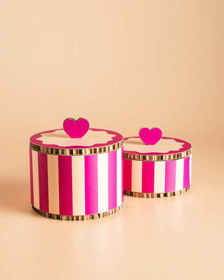 Love Box pesca e fucsia 2 pz 2 misure