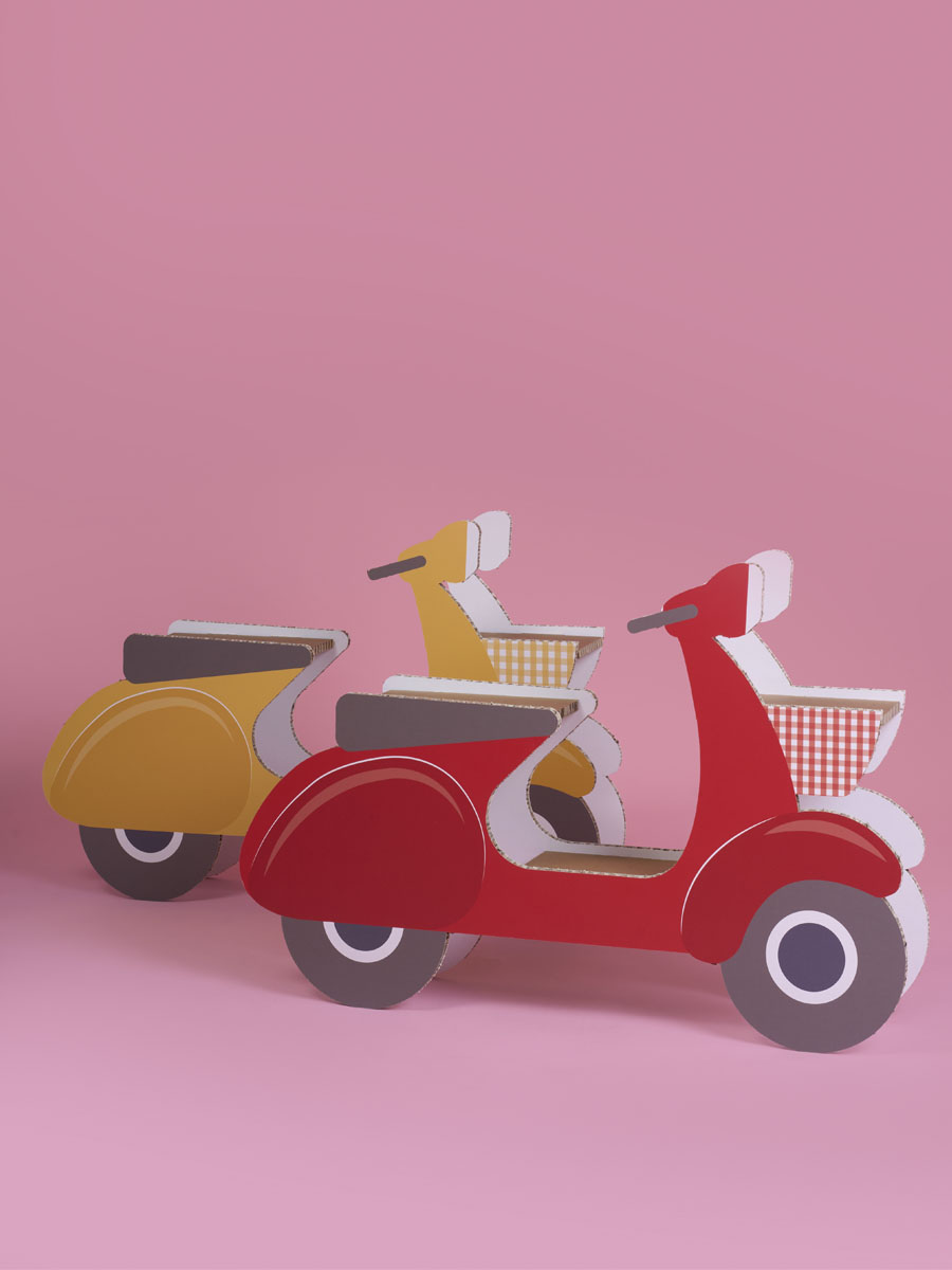 Vespa decorativa rossa