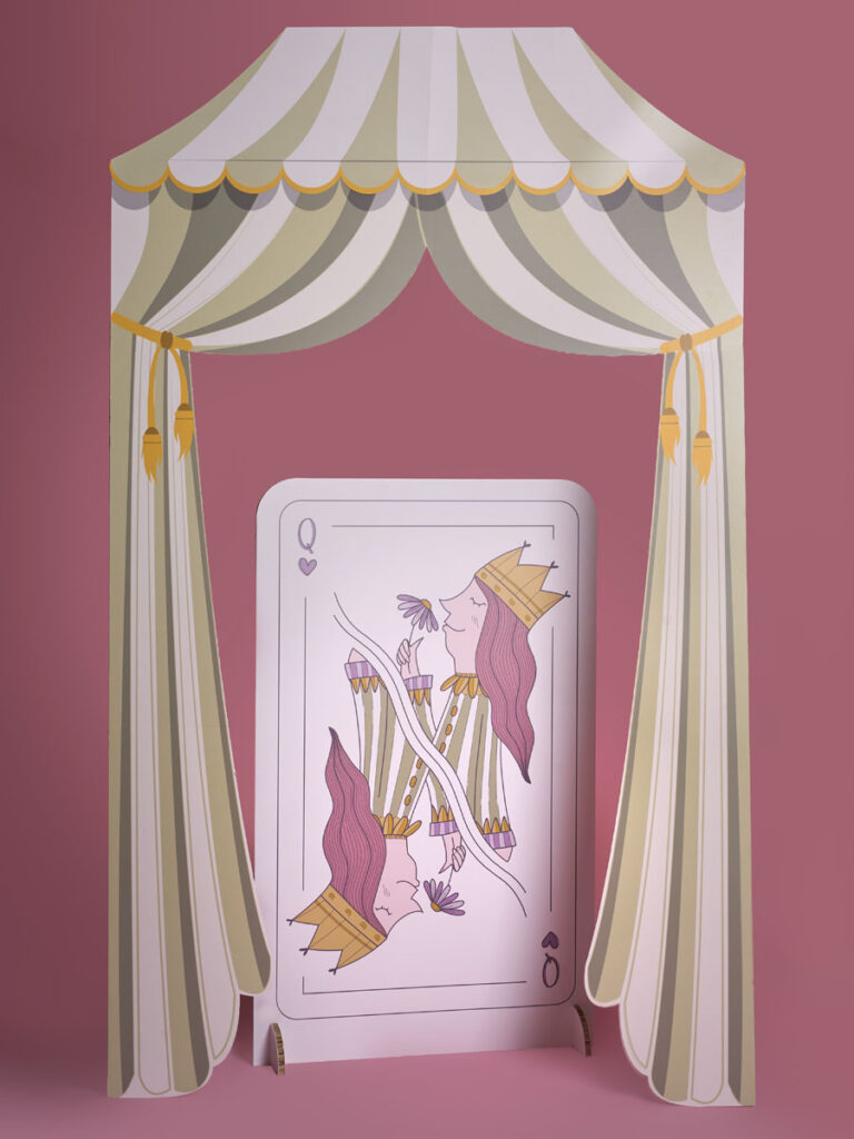 Pannello carta regina di cuori Illustrato