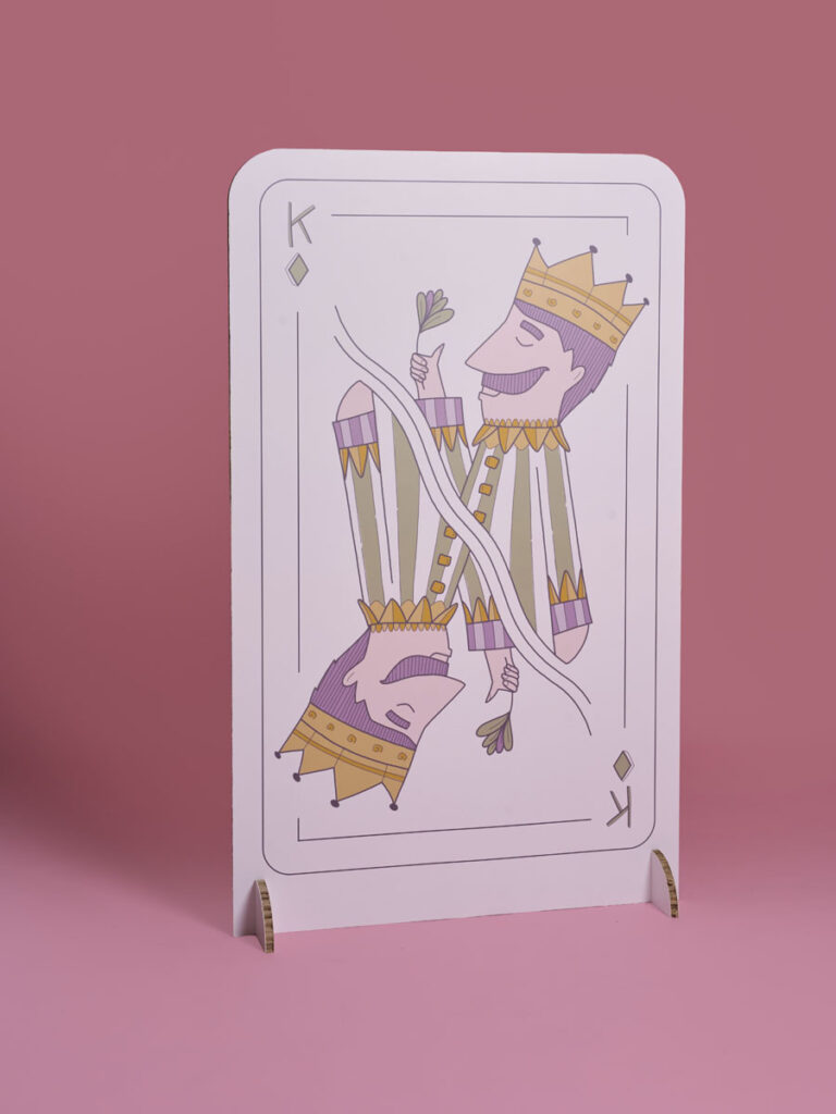 Pannello carta Re di Quadri