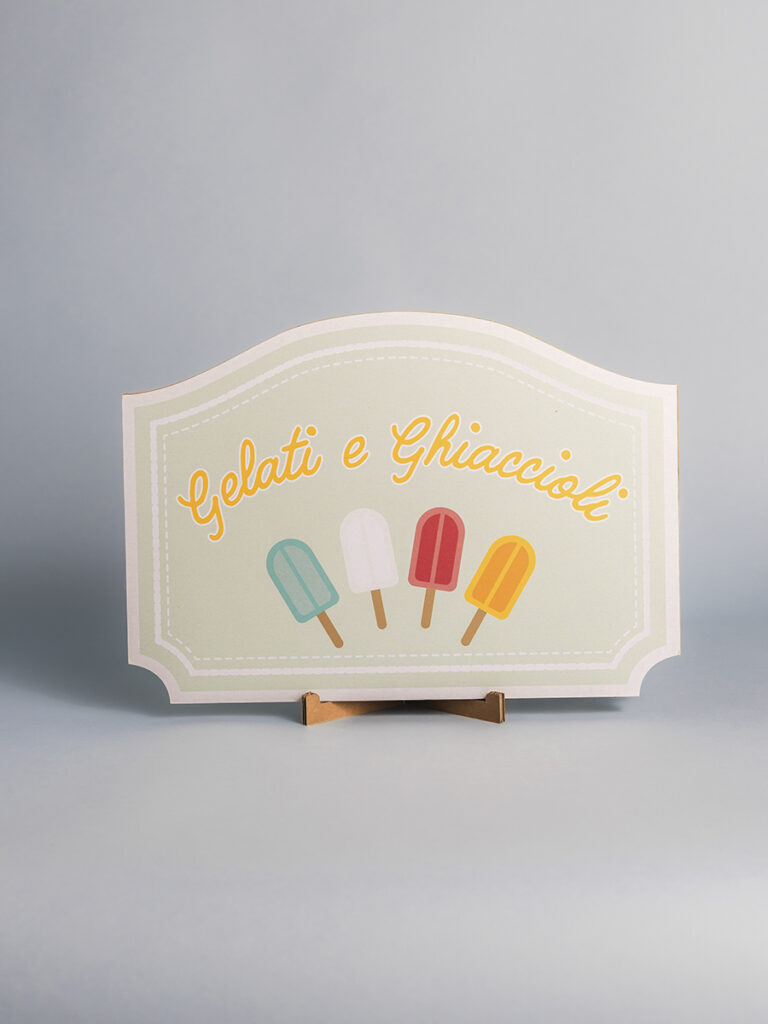 Insegna " Gelati e Ghiaccioli"