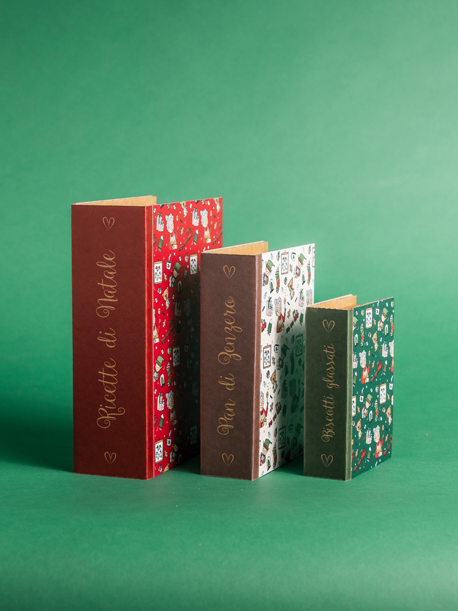 Set 3 libri cofanetto Mamma Natale in cartone Honeycomb Design