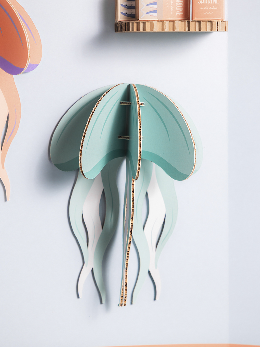 Medusa da parete azzurra