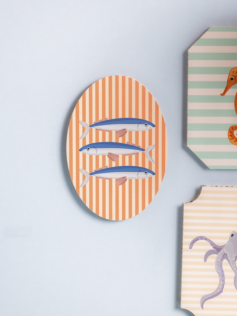 Quadretti "in fondo al mar" set 3 pz