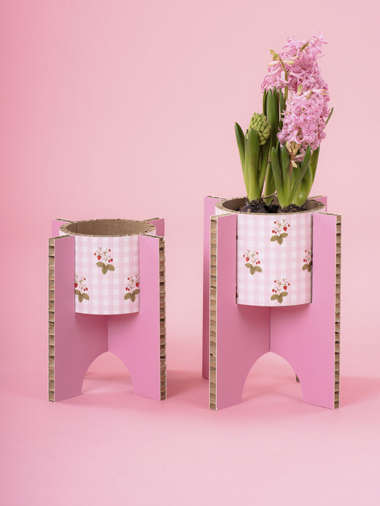 Coprivaso con alzavaso fragole set 2 pz