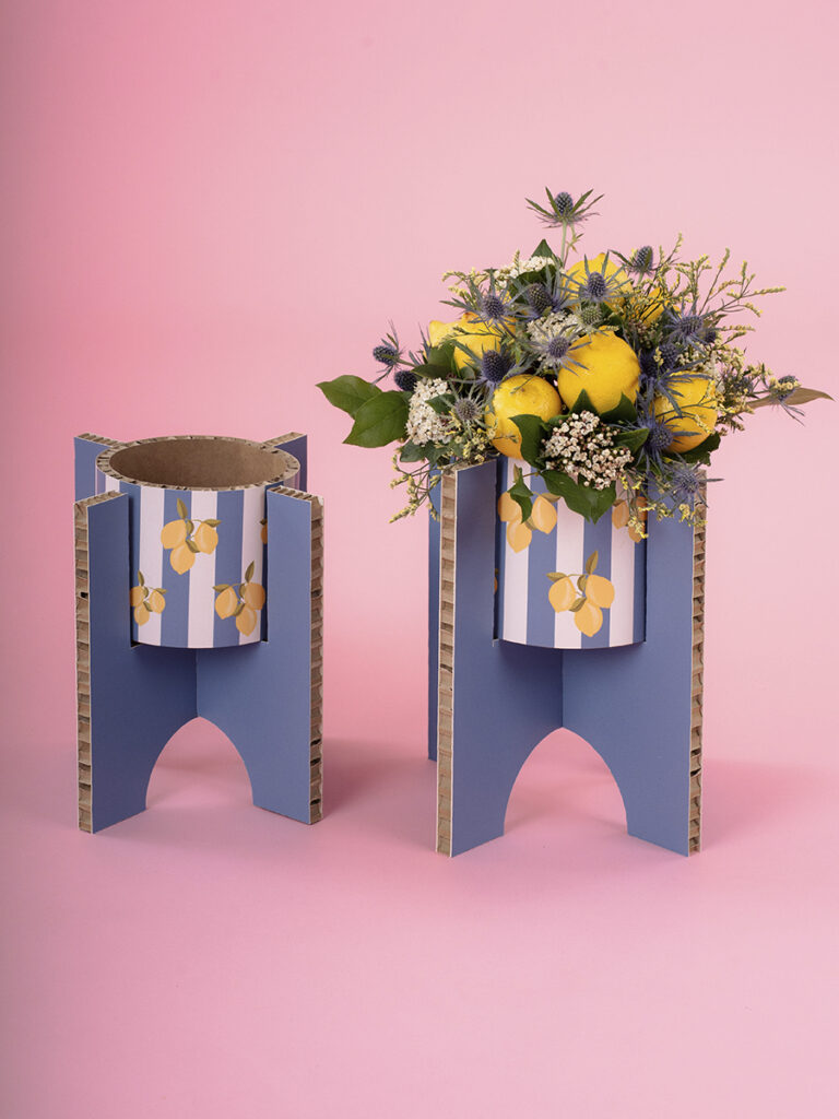 Coprivaso con alzavaso limoni set 2 pz
