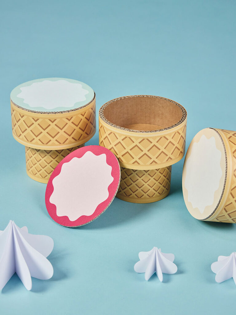 Box cono gelato set 3 pz 3 colori
