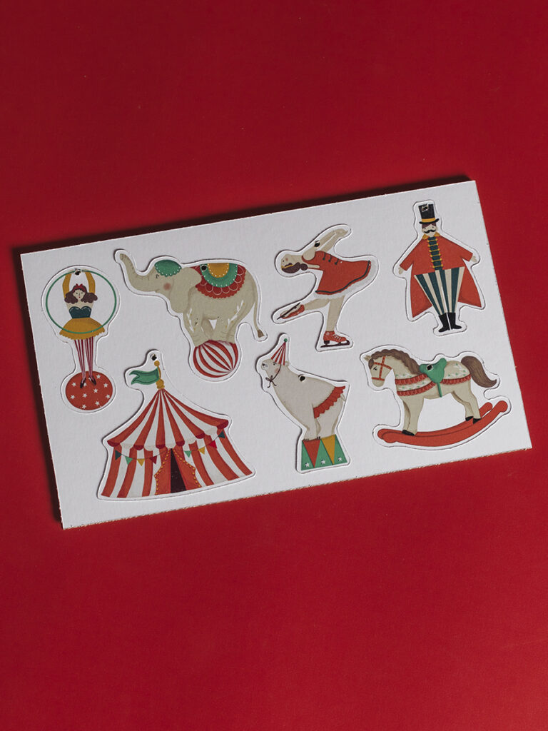 Decorazioni per l'albero tema "Circo"