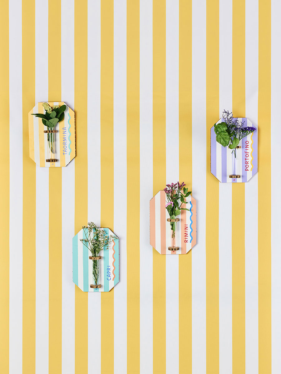 Quadretti con provetta La Dolce Vita set 4 pz