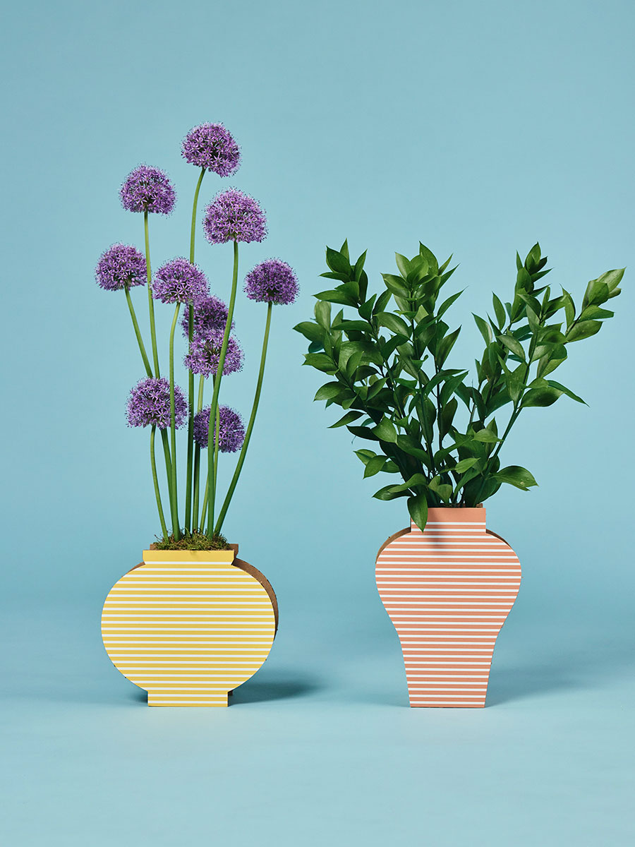 Vasi decorativi in cartone set 2 pz