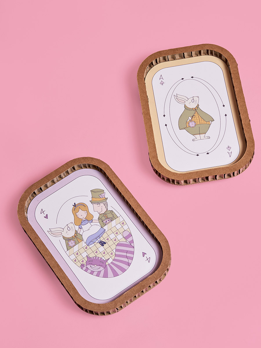 Vassoi Alice nel Paese delle Meraviglie set 2 pz