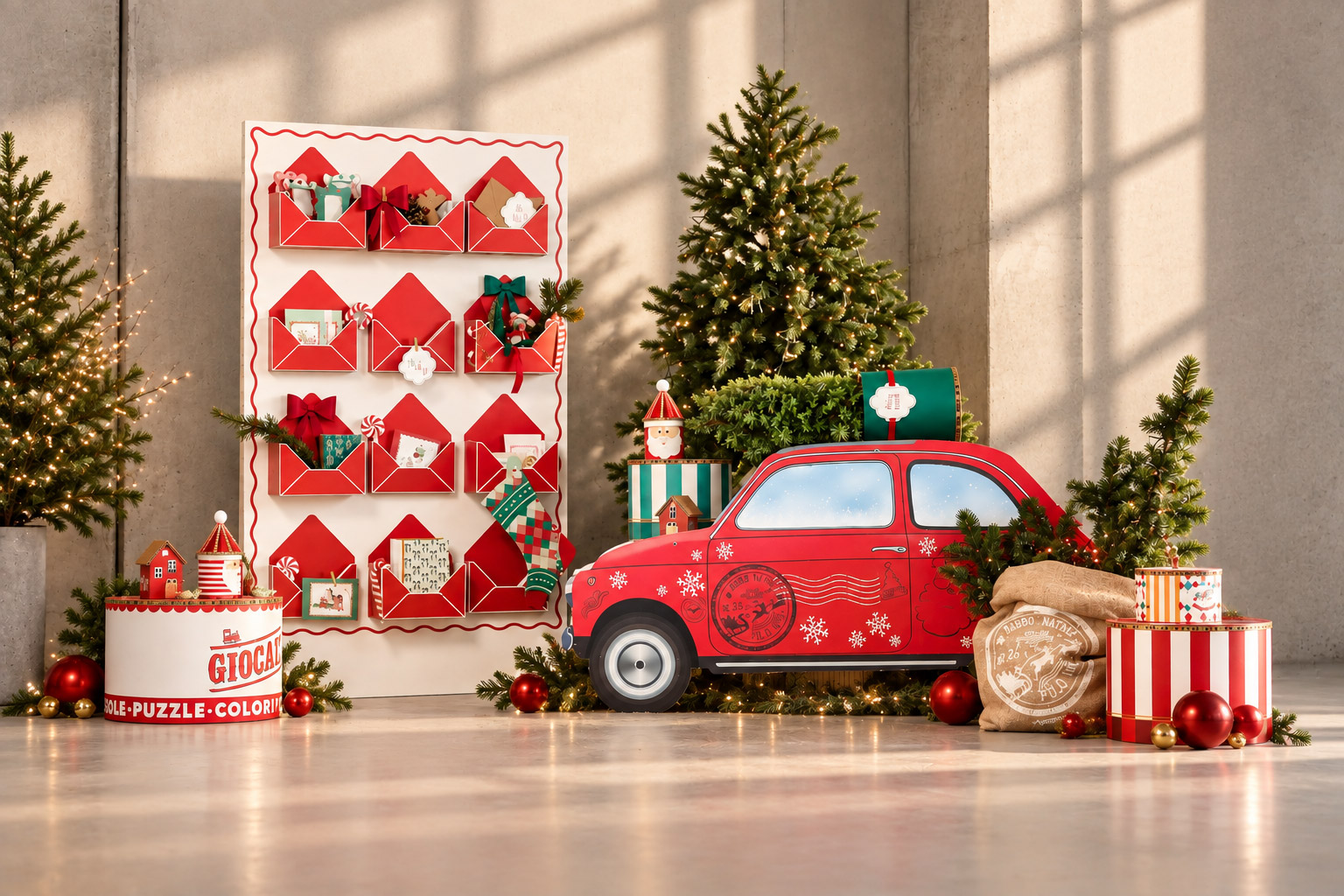 Novità Natale 2026 Auto 500 Babbo Natale Honeycomb Design