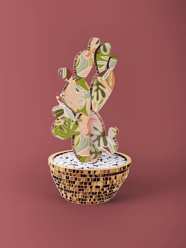 Cactus Boho Verde Oliva
