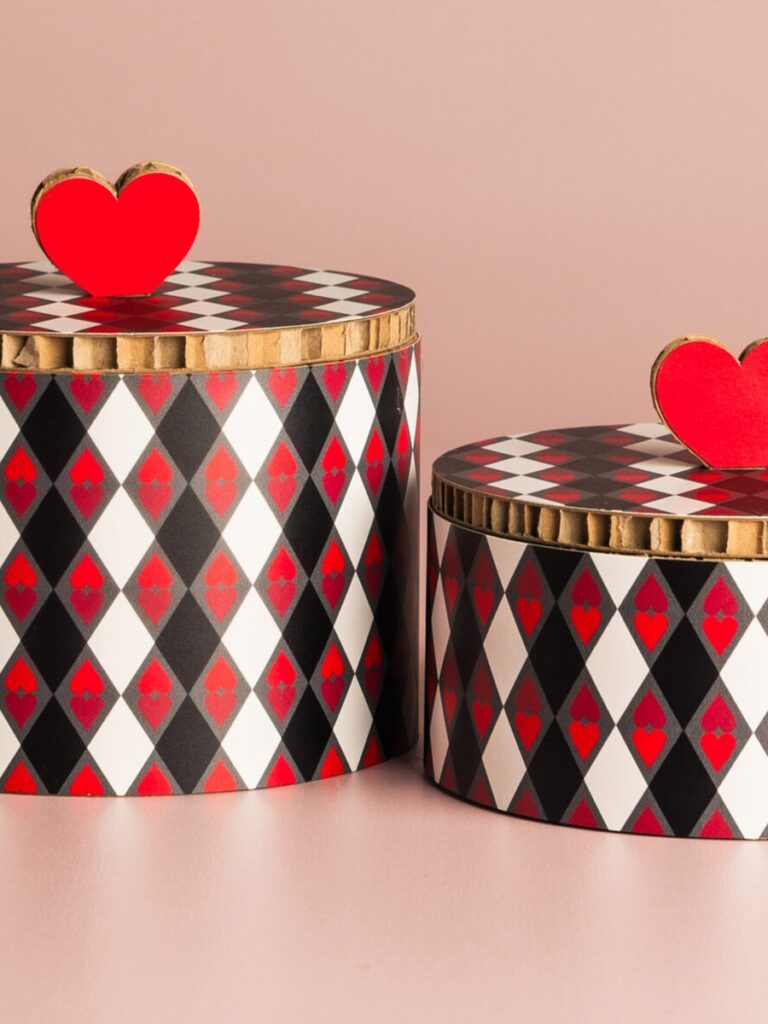 Love Box rombi rossa e nera 2 pz 2 misure