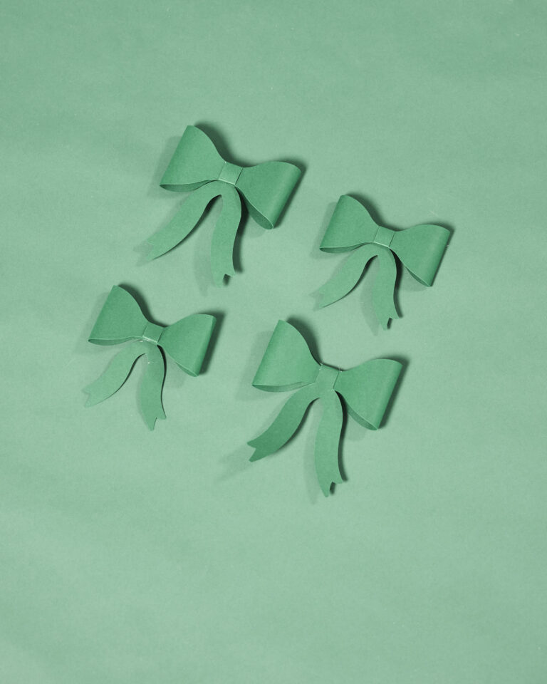 Fiocchi in carta mais Set 8 pz Verde tinta Unita