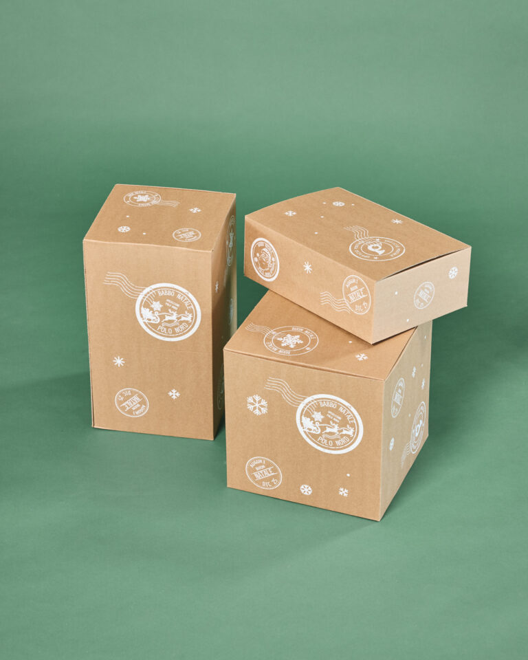 Pacchi piccoli con timbri natalizi set 3 pz