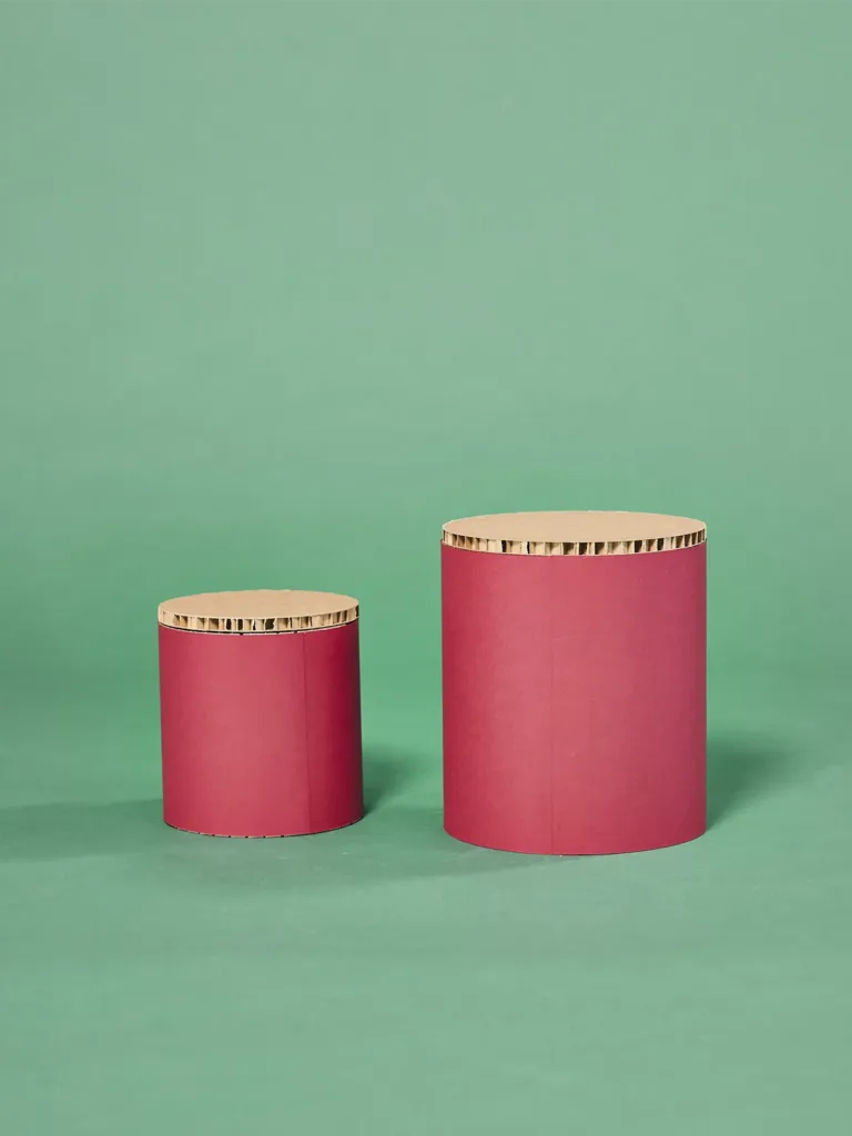 Secchielli con coperchio set 2pz -Rosso tinta unita