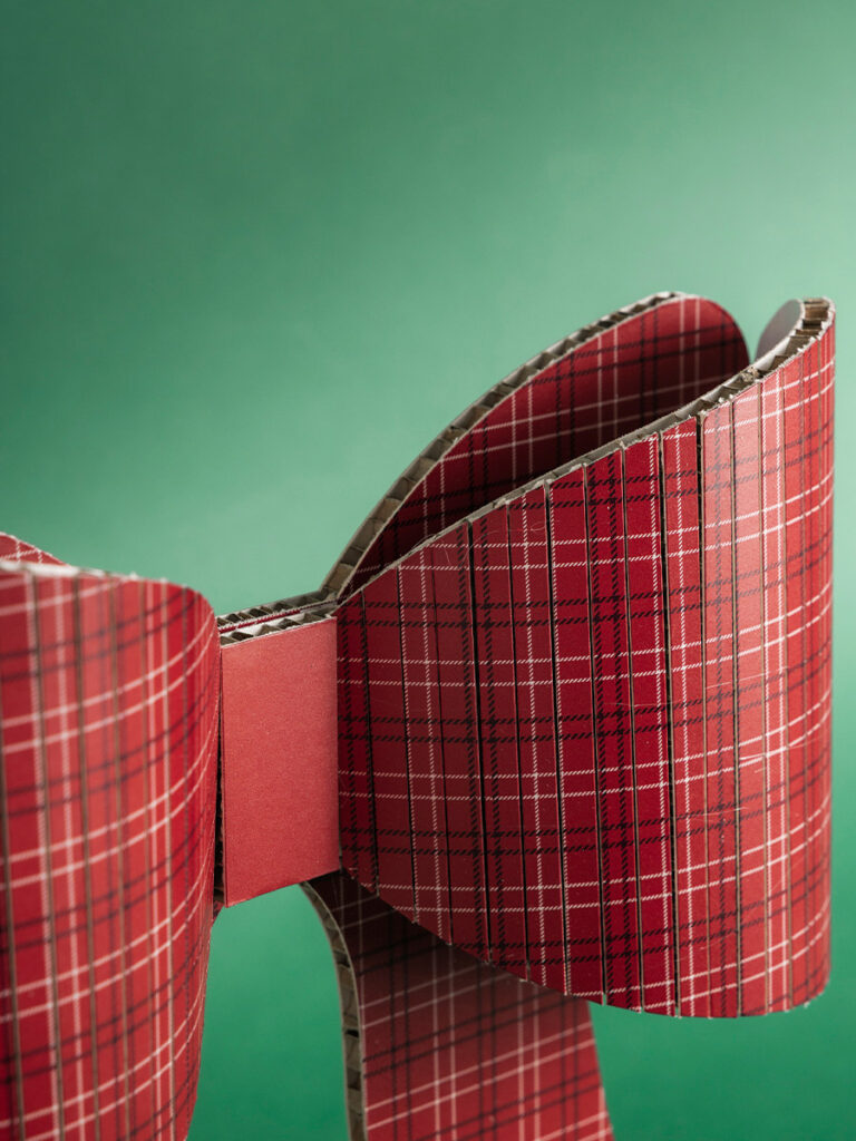 Fiocco grande tartan rosso