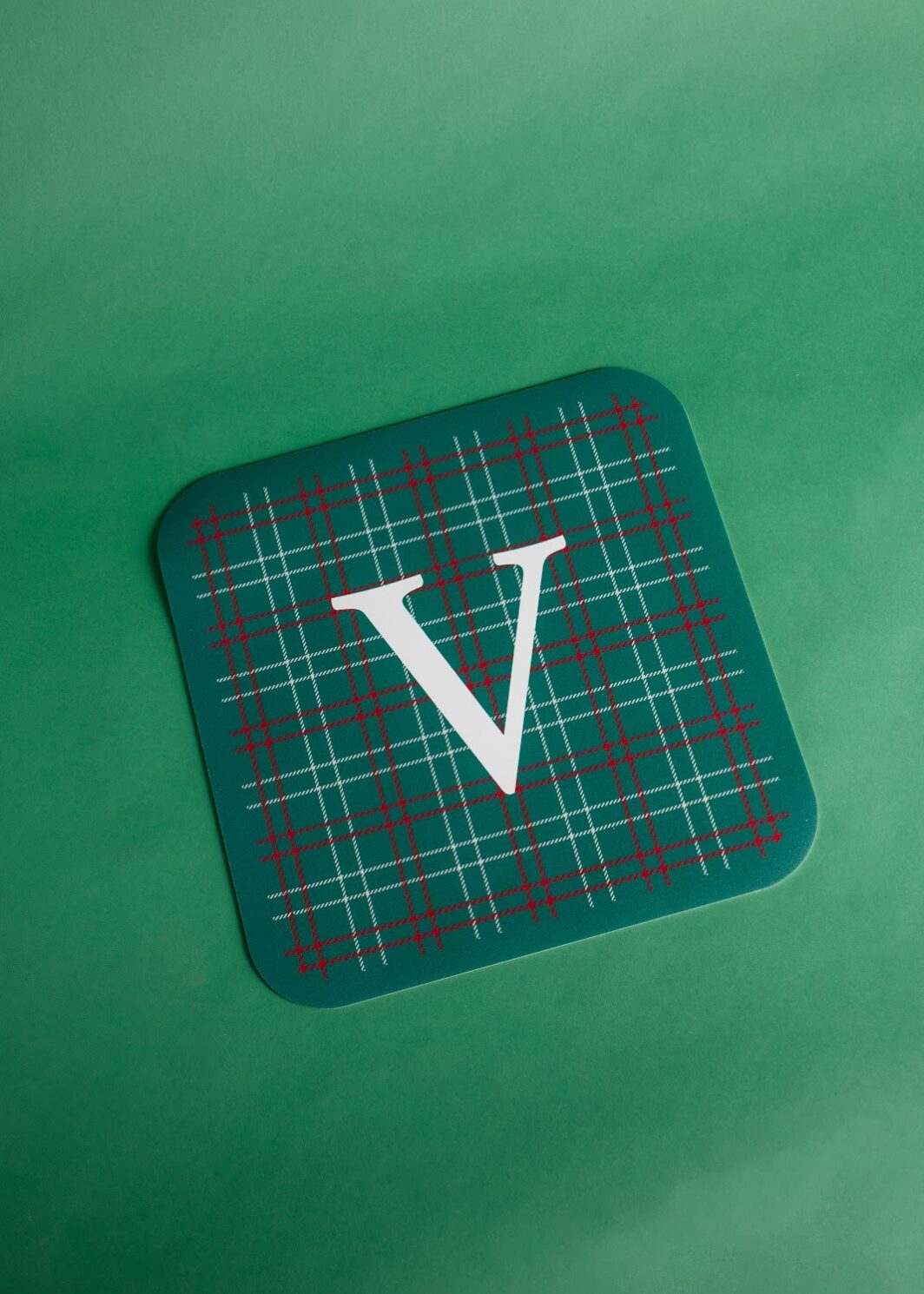 tovagliette con cifra tartan verde set 2 pz 1